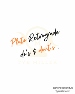 Pluto Retrograde do's and don'ts